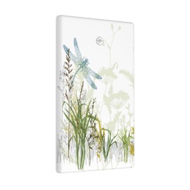 Wild Flower Dragonfly 1 Gang Blank Light Switch Cover Plates Decorative Electric Outlet Covers Decorator Wall Switch Plate Receptacle Plug Covers 4.5 * 2.76 Inches