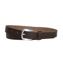Vascavi Genuine Leather Belt, Denim Belt, Hip Belt, Made in Germany, 2 cm Wide and Approx. 0.25 cm Thick (105 cm Total Length 115 cm, Dark Brown)