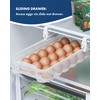 TidyFriend Refrigerator Egg Drawer 14"x7.5"x3.95" – Snap-On Egg Holder with