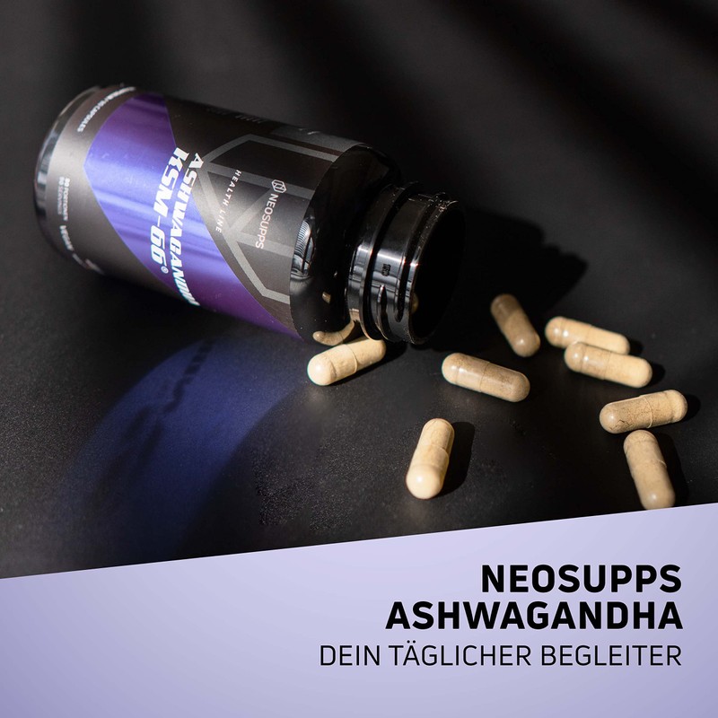 NEOSUPPS Ashwagandha KSM-66 - Natural Stress Management, Hormone Balance &