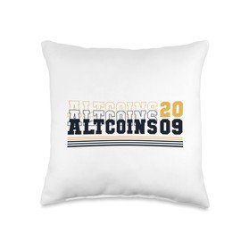 Crypto Wallet Blockchains Crypto Trader Gifts Altcoins 2009 Blockchains Wallet Crypto Cryptocurrency Throw Pillow, 16x16, Multicolor