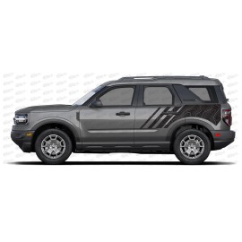 ANYStickerYouWant x2 Fading Topographic Side Graphic Vinyl Decals Fits Ford Bronco Sport 2021-2025