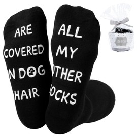 Belillpipi Birthday Gifts for Women Men Dog Lovers Socks with saying-ALL MY OTHER SOCKS ARE COVERED IN DOG HAIR Gifts for Women Friend Sister, Birthday Valentines Prensents Ideas