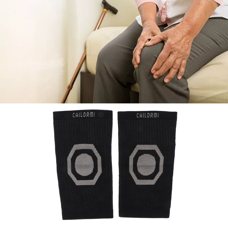 2pcs Graphene Knee Warmers Shock Absorption Resilience Soft Breathable Graphene