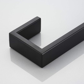 JunSun Matte Black Bath Towel Bar 24 Inch Bathroom Towel Rack Hand Towel Holder Modern Home Decor Towel Rod Bathroom Accessories Black Towel Hanger Towel Rail Towel Shelf Black Towel Bars Wall Mounted