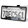 Black Stainless Steel License Plate Frame (Black/Chrome Flag with Thin