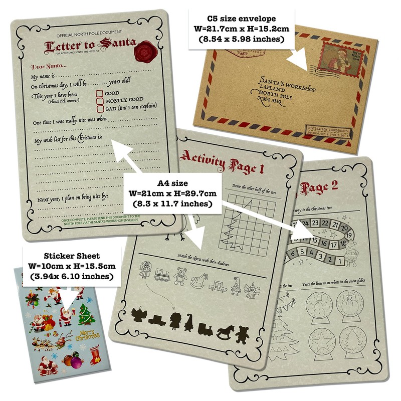 Letter to Santa Vintage Keepsake Bundle Pack - INCLUDES: Letter