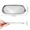 Bidponds Silver Oval Vanity Tray, Stainless Steel Bathroom Tray