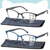 SUNAMOY Progressive Multifocal Reading Glasses Women Cat Eye No Line