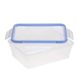 Snapware Total Solution 8.5-Cup Plastic Food Storage Container with Lid, 8.5-Cup Rectangular Meal Prep Container, Non-Toxic, BPA-Free Lid with 4 Locking Tabs, Microwave, Dishwasher, and Freezer Safe
