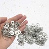 100 Pack Small D-Ring Steel Picture Hangers with Screws Picture