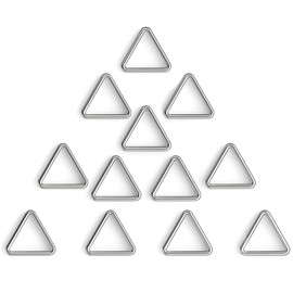 BEYOURD 1 1/2 inch Metal Triangle Rings, Solid Welded Stainless Steel Triangle Loop