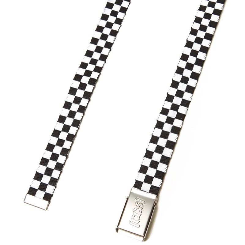 [CCS] Silver Logo Buckle Belt - Checkerboard