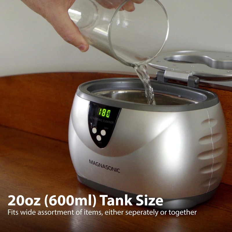 Magnasonic Professional Ultrasonic Jewelry Cleaner with Digital Timer and 20z...