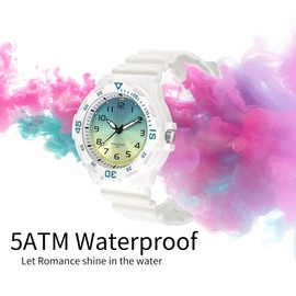 Womens Watch Ladies Girls Analog Watch with Waterproof Nurse Watch Simple Casual Design EL Light Quartz Colorful Fashion Watches Collection for Ladies Couples Teenagers Girls
