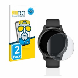 BROTECT Full Cover Protective Film Matt for Garmin Vivoactive 4 (45 mm) (Pack of 2) - Full Screen Screen Protector Film, 3D Curved, Anti-Reflective