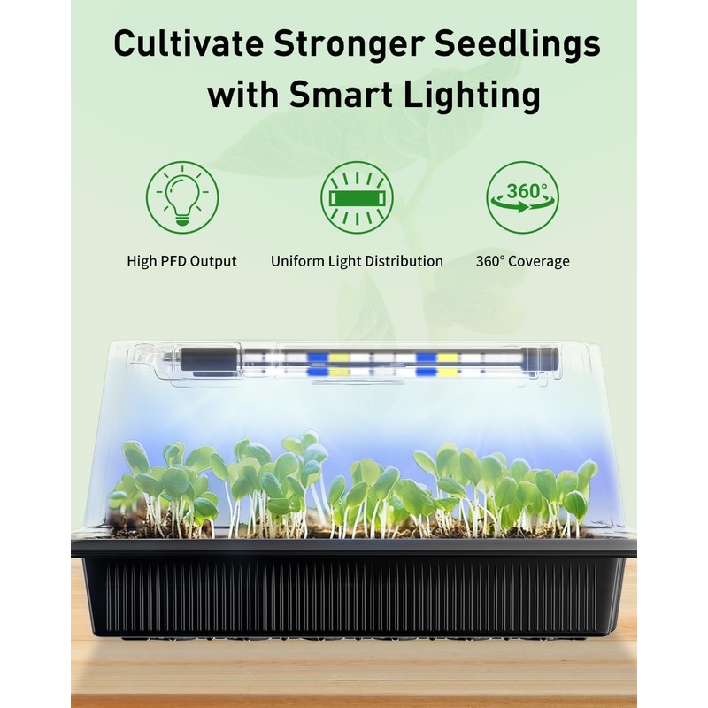 Pawfly Seed Starter Trays, 2 Pack 80 Cells Seed Starter
