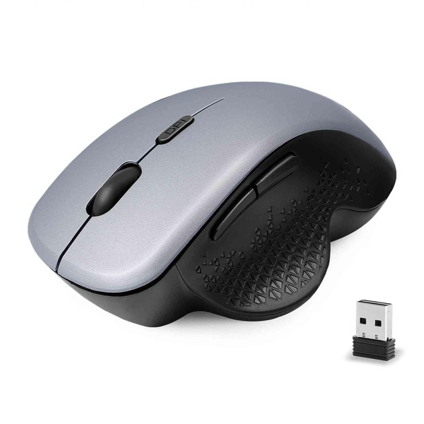 UrbanX Silent Wireless Mouse Bluetooth & 2.4Ghz, Rechargeable, Ergonomic Compatible