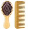 Morsafe Wooden Paddle Brush Nylon Bristle Mini Hair Brush and