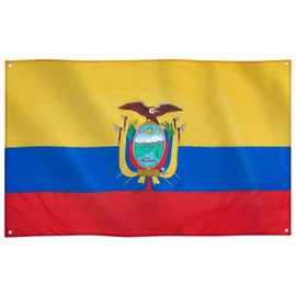 Runesol Ecuador Flag, 91 x 152 cm (3 x 5 ft), 4 Eyelets, Ecuadorian Flag, National Flag, Premium Flags for Indoor and Outdoor Use, Vibrant Colours