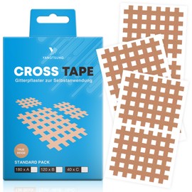 YANGTSUNG Gittertape Cross Tape, Größe Typ C 40 Stück, Premium Qualität Akupunkturpflaster, Wasserfest mit extra starkem Halt, Gitter Tapes Schmerzpunkte oder als Narbenpflaster, vielseitig einsetzbar