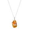 GEMKORA Natural Amber Crystals Wire Wrapped Pendant Necklace, Healing Rough