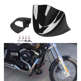 AQIMY Motorcycle Front Chin Spoiler Air Dam Fairing Cover Mounting Bracket for Harley Davidson Dyna StreetBob FatBob Models 2006-2017 2016 2015