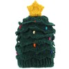 Wool Knit Christmas Tree Hat Fleece Band Lined Xmas
