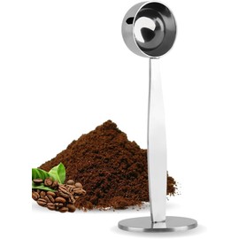ZPSHYD Versatile 2-in-1 Stainless Steel Espresso Tamper and Coffee Measuring Spoon - Coffee Grinding and Tamping Companion Tool
