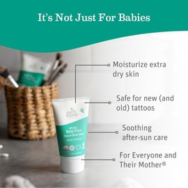 Earth Mama Organic Baby Face Nose & Cheek Balm | Moisturizer with Calendula Oil for Dry Skin Care, Natural Petroleum Jelly Alternative (2-Fluid Ounce,