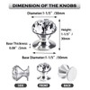 CcHhyyt 2 Pcs Crystal Self Stick Knobs Aluminum Self Adhesive