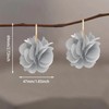 NONQL Bohemian Aesthetic Fabric Flower Lightweight Hoop Earrings Handmade Summer