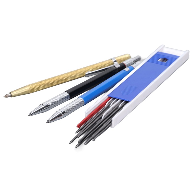 Carpenter Pencil Mechanical 2.0mm Marking Scriber Tool with Refills for