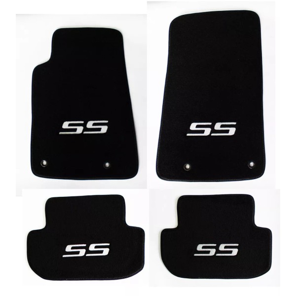 AFM NEW BLACK Floor Mats 2010-2015 Camaro Embroidered SS Logo