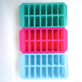 Assorted Flexible Ice Cubes Reusable Tray 22cm