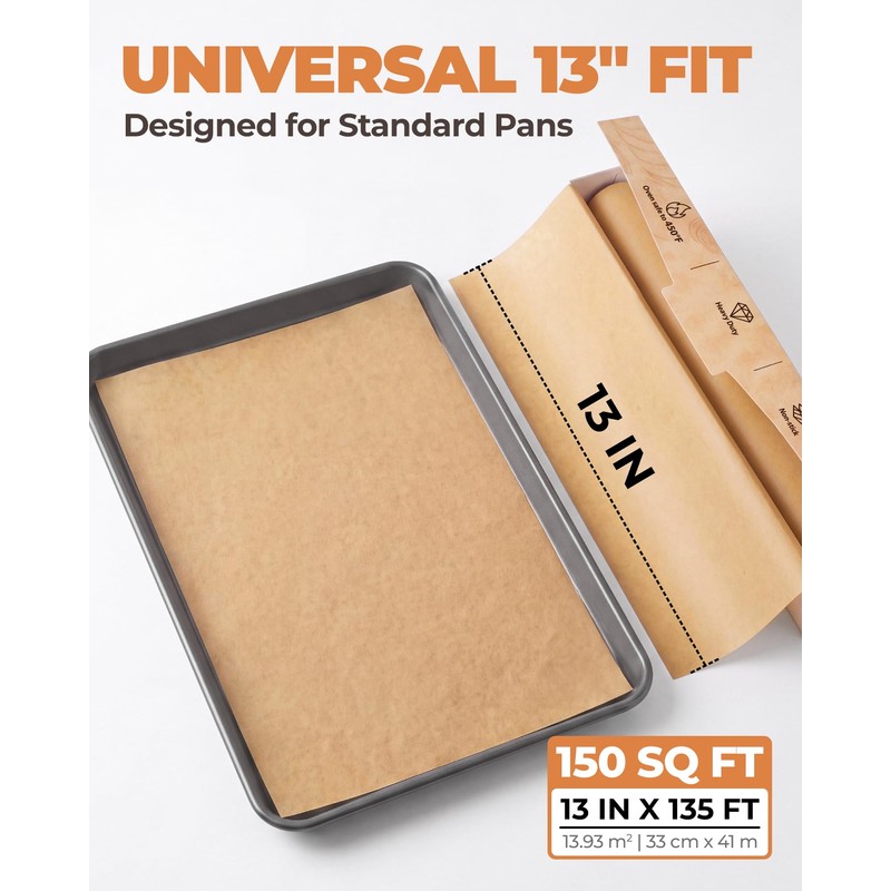 Unbleached Parchment Paper Roll, 13 in x 135 ft, 150