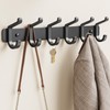 Coat Rack Wall Mounted Heavy-Duty: Metal Coat Hanger 6 Hooks