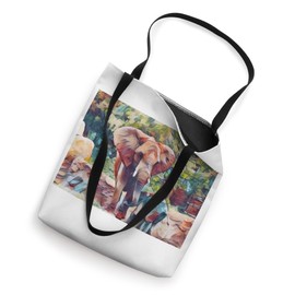 Elephant custom graphic design zoo animal print Adult kids Tote Bag