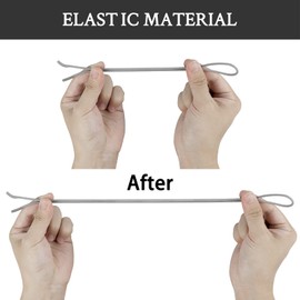 Endoto Elastic Shoelaces Strings Replacement Laces for Hey Dude Shoes(Color:Grey,Size:13Inch)