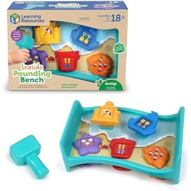 Learning Resources Seaside Pounding Bench, Seaside Game, Toddler Toys, Preschool Learning Activities, Toddler Learning Activities, Shape Sorter, Fine Motor Toys, Kids Hammer