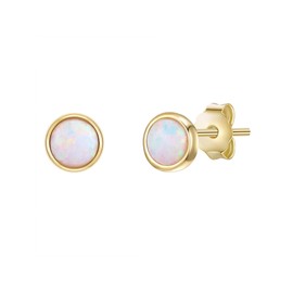 Glanzstücke München Women's Earrings 925 Sterling Silver with Opal, Silver, Opal