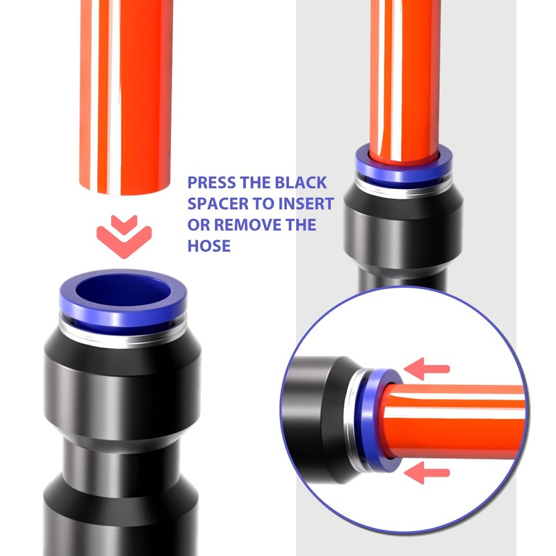 Bwintech PG14-16 Pneumatic Straight Reducer Push to Connect Adapter Quick
