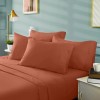 Bysure 6 Pieces Bed Sheets SetFull Terracotta - Hotel Luxury