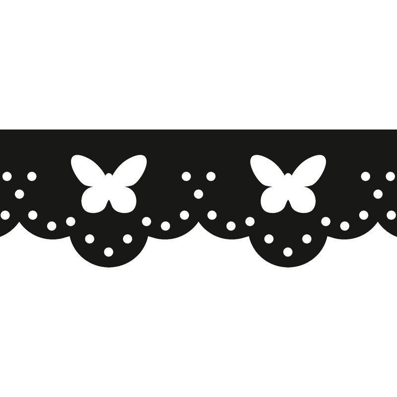 Motif Punch Border Butterfly