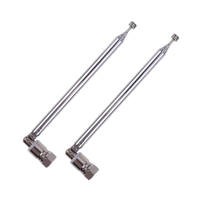 FM Antenna Telescopic, 120cm Telescopic Antenna Replacement F Plug DAB