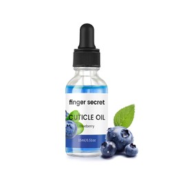 FINGER SECRET Cuticle Oil for Nail Care Cuticle Care, Blueberry Scented, 15ml/0.51oz (1pcs, Aloe)