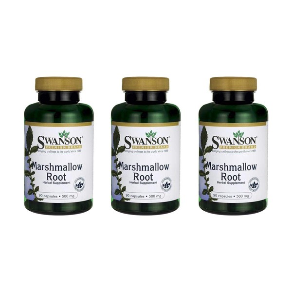 Swanson Marshmallow Root 500 mg 90 Caps 3 Pack