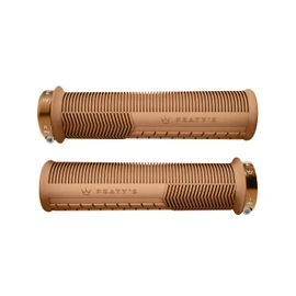 Peaty's Monarch Grips - Gum/Mushroom/Thin - Trail Comfort, Durable, Ergonomic Finger Bars, Support Thumb Pad, All Day Riding, All Weather & Terrain, MTB Enduro Downhill Ebike Mountain Bike