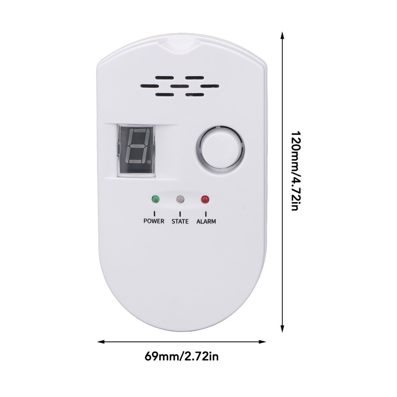 Natural Gas Detector Plug In Ultra Sensitive Digital Display Flammable