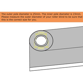Poweka Metal Roller Blind Spares 25mm, Roller Blind Fittings Replacement Repair kit